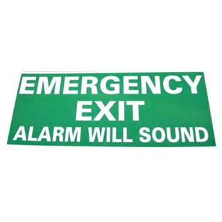 Emergency Exit Alarm Sign