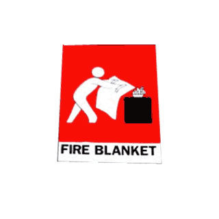 Fire Blanket Location Sign Angle