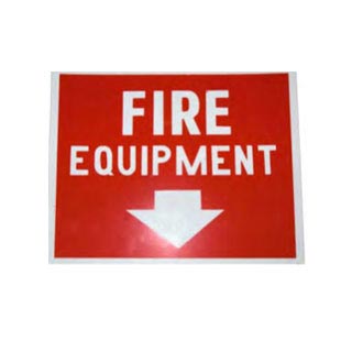 Fire Equipment Sign Arrow