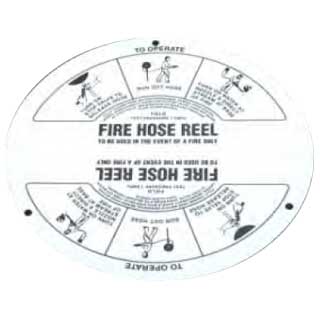 Fire Hose Reel Label PVC