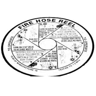 Fire Hose Reel Label Sticker