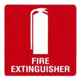 Portable Fire Extinguisher Location Sticker