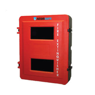Large UV Plastic Double Fire Extinguisher Cabinet