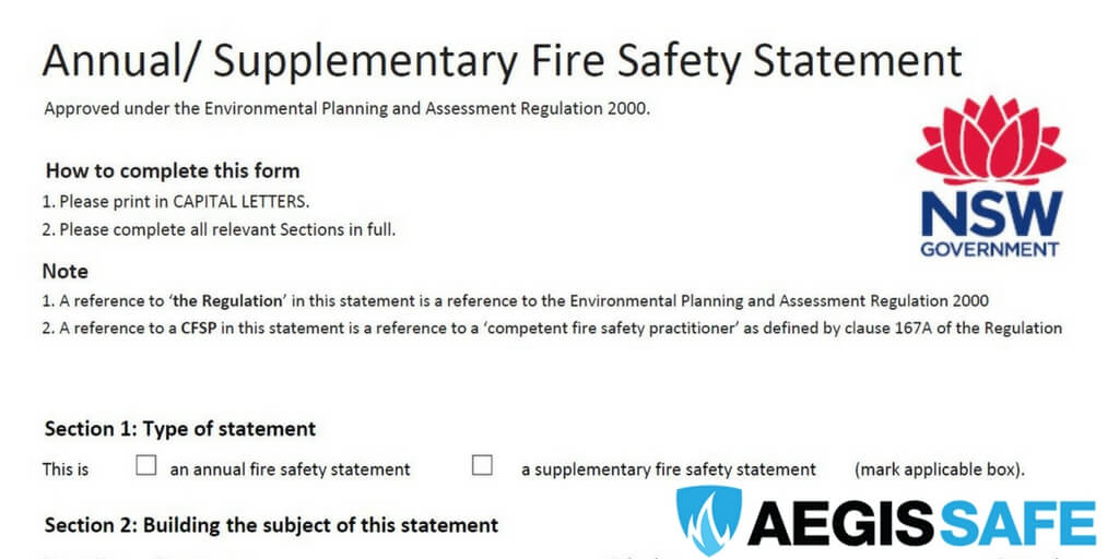 annual fire safety statement