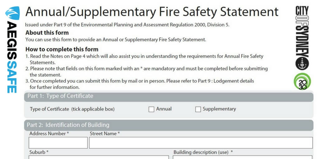 annual fire safety statements